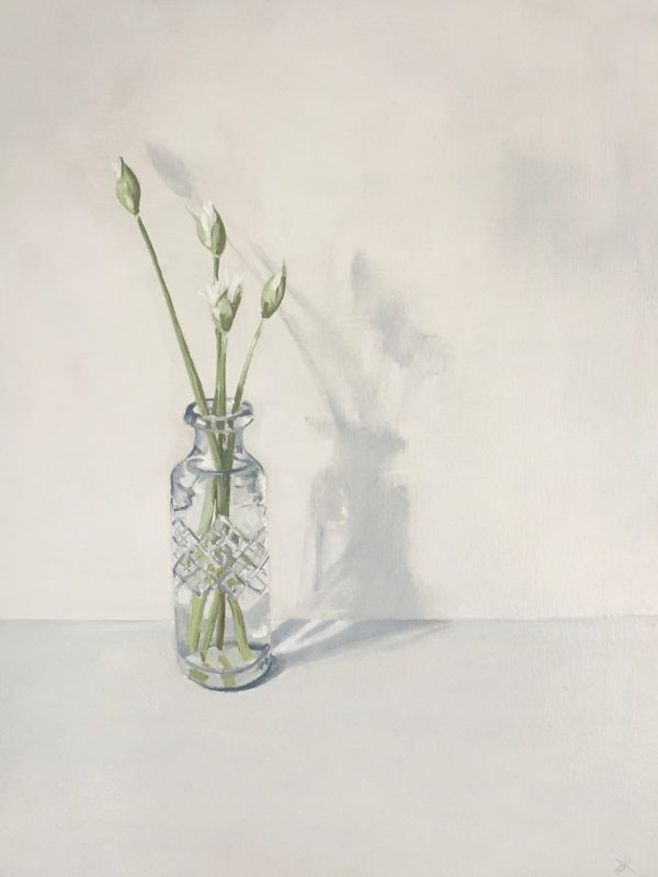 Wild garlic buds, oil painting for sale